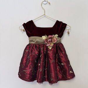 Darling Rich Velvet Dress in Deep Red